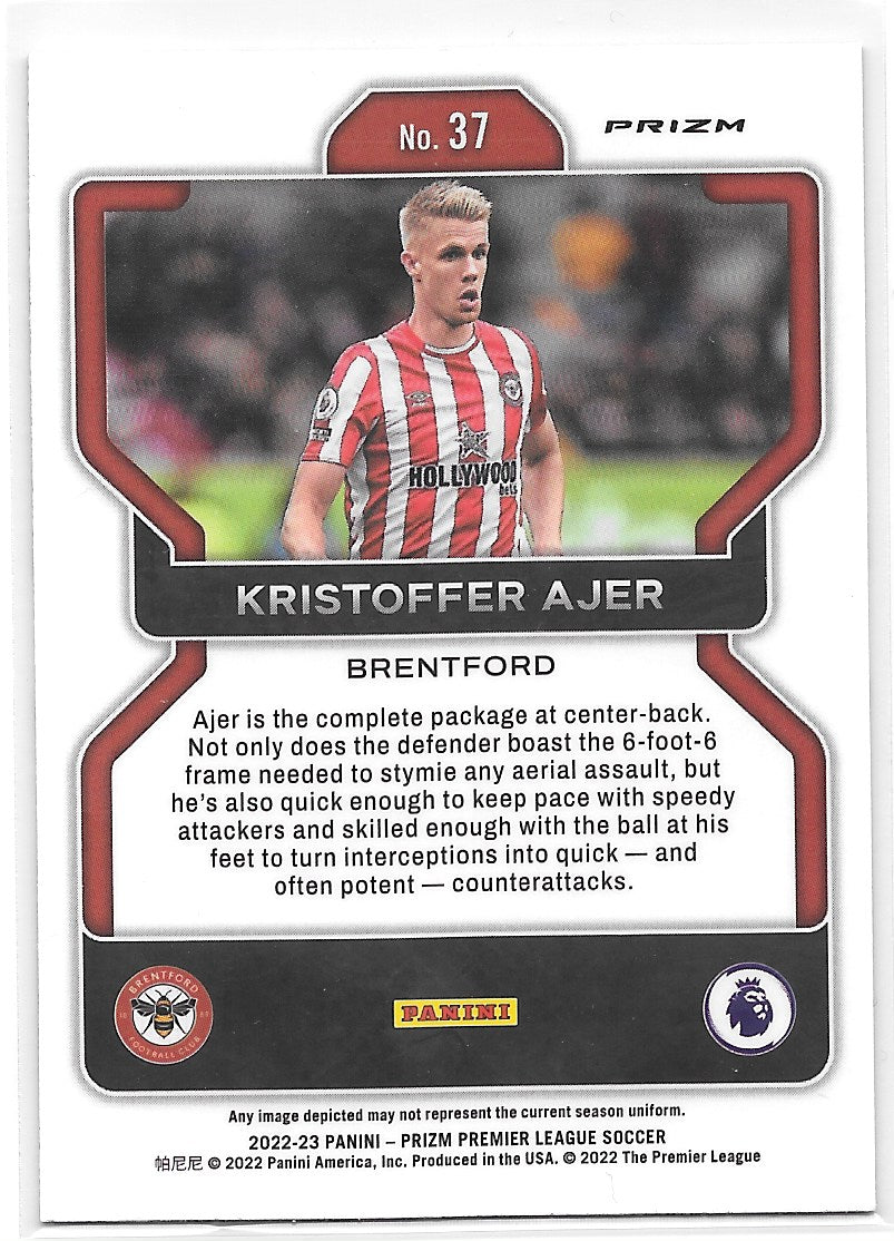 Kristoffer Ajer (Brentford FC) MultiColor Panini Prizm Premier League 22-23