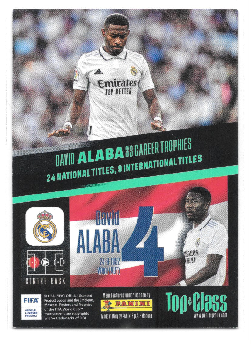 David Alaba (Real Madrid CF) Green Unbeatable Panini Top Class 2023
