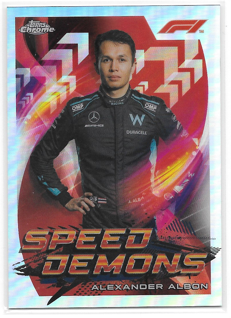 Alexander Albon (Williams Racing) Speed Demons Refractor Topps Chrome Formula 1 2022