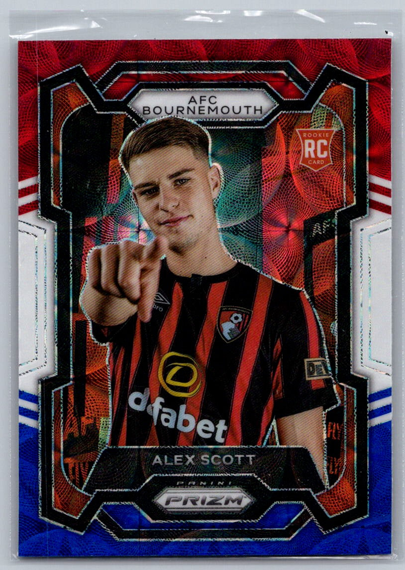 Alex Scott (AFC Bournemouth) Red White & Blue RC Panini Prizm Premier League 23-24