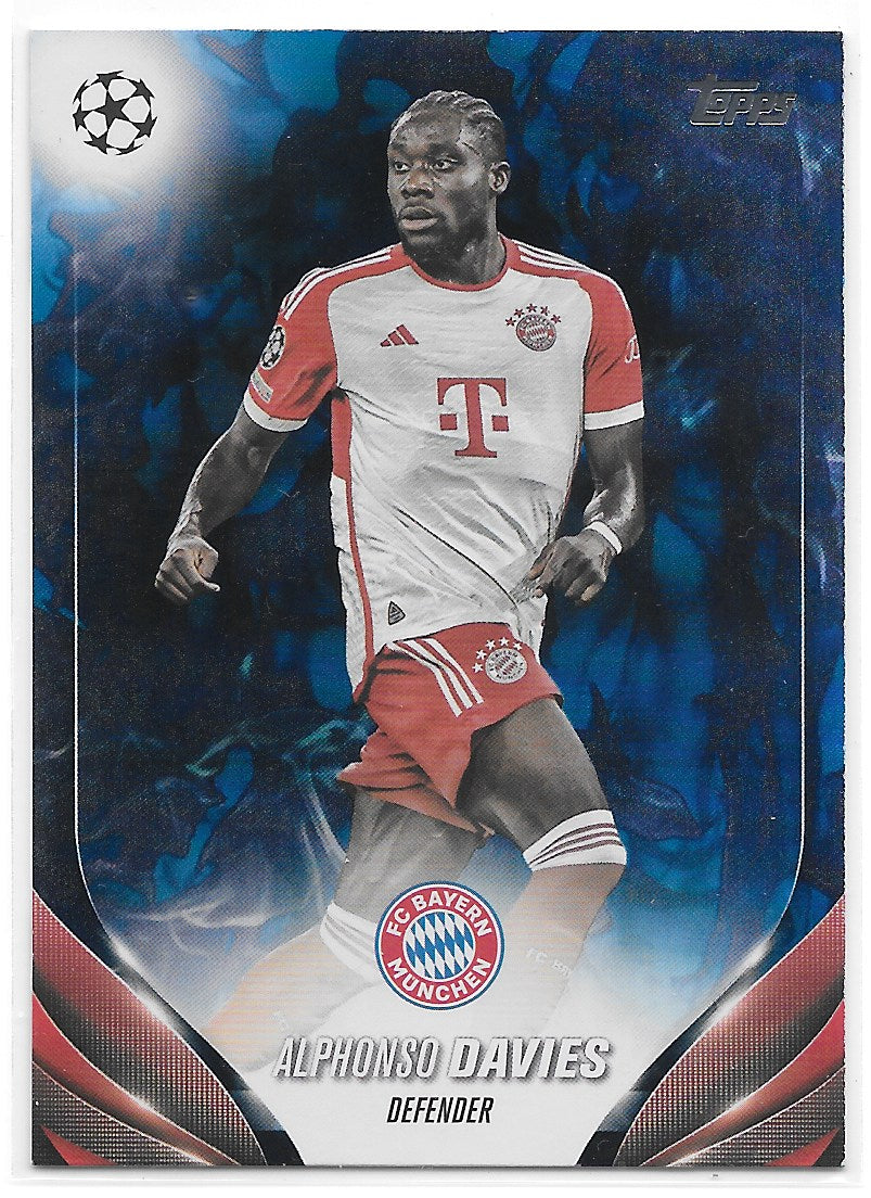 Alphonso Davies (Bayern Munchen) Blue Inferno /125 Topps UCC Flagship 23-24
