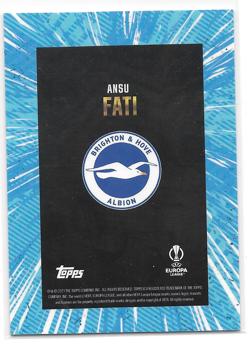 Ansu Fati (Brighton & Hove Albion) Blue /49 Topps Gold UCC x Whip 23-24