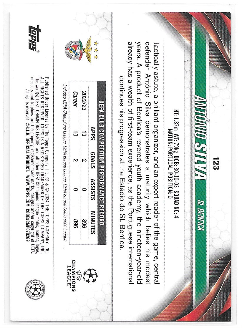 Antonio Silva (Benfica) Starball Foil Future Stars Topps UCC Flagship 23-24