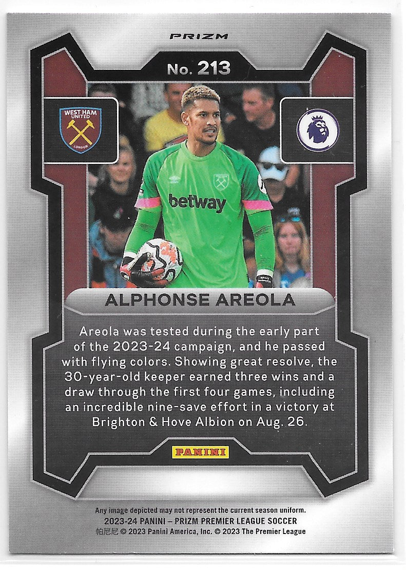 Alphonse Areola (West Ham United) Pink Mosaic Panini Prizm Premier League 23-24