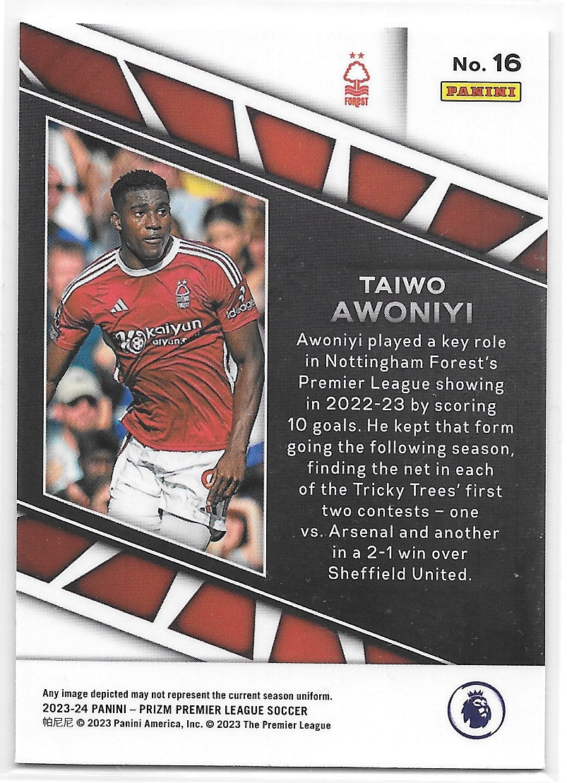 Taiwo Awoniyi (Nottingham Forest) Center Stage Panini Prizm Premier League 23-24