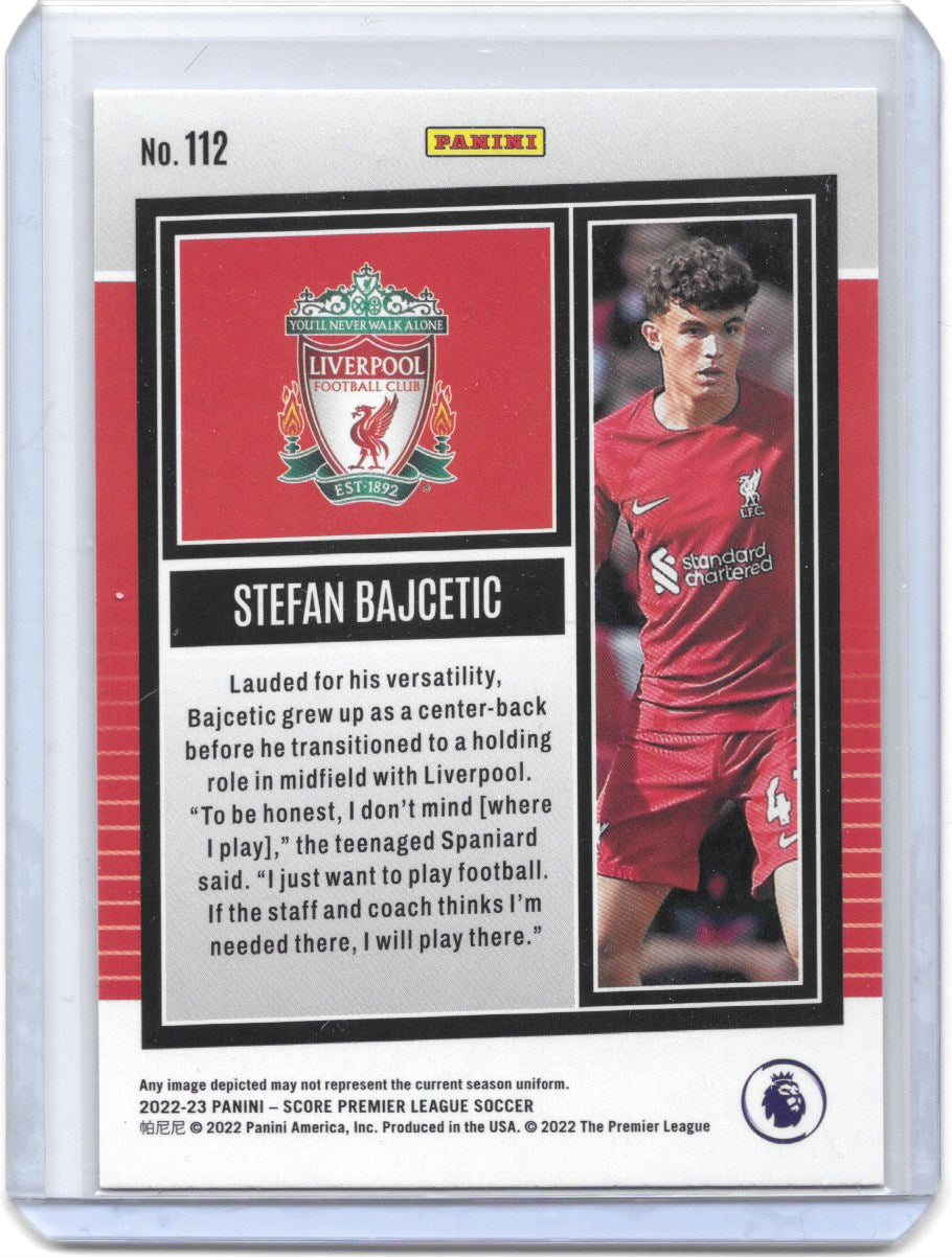 Stefan Bajcetic (Liverpool FC) Silver Laser RC Panini Score Premier League 22-23