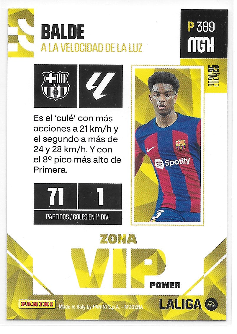 Alejandro Balde (FC Barcelona) Zona VIP Power Panini MegaCracks La Liga 24-25