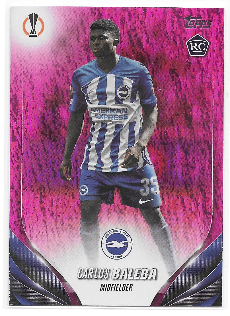 Carlos Baleba (Brighton & Hove Albion) Pink Sparkle RC Topps UCC Flagship 23-24