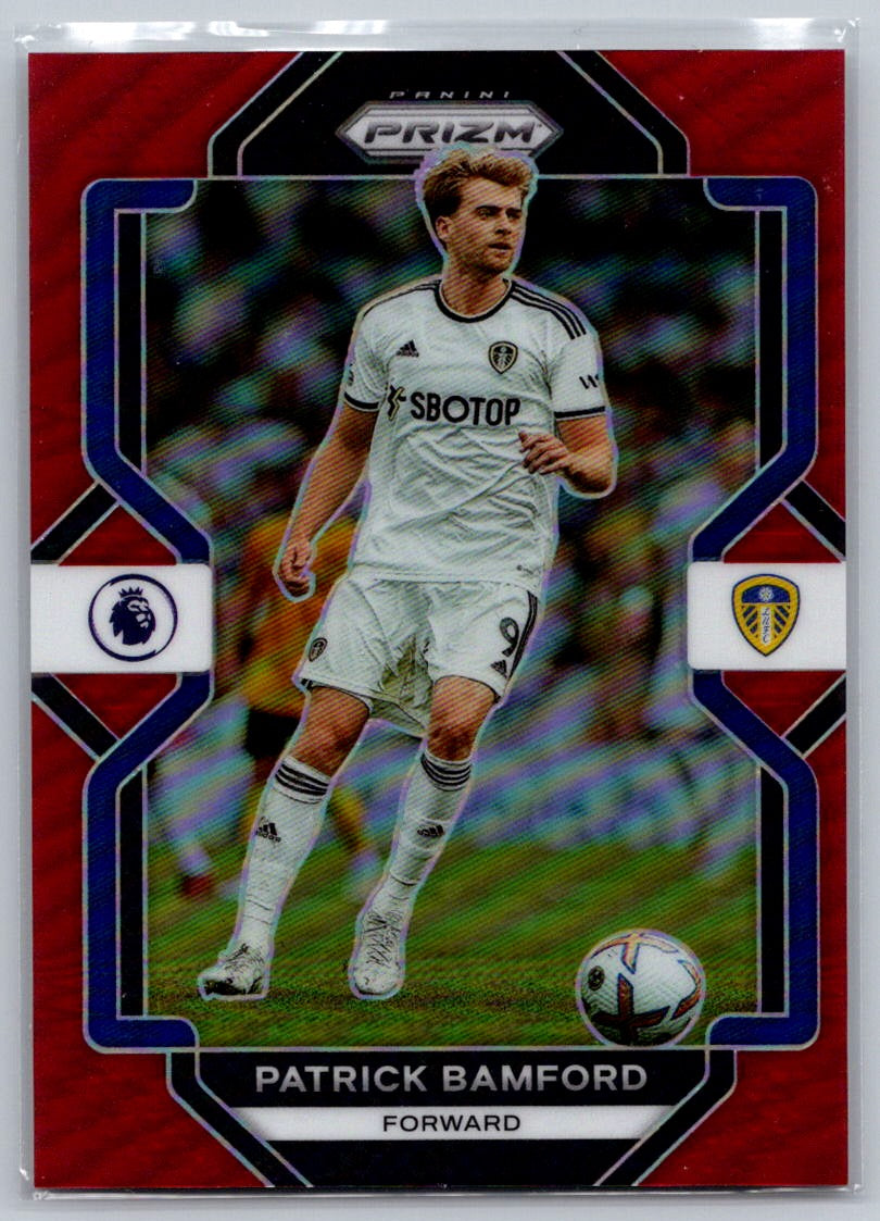 Patrick Bamford (Leeds United) Red Prizm /149 Panini Prizm Premier League 22-23