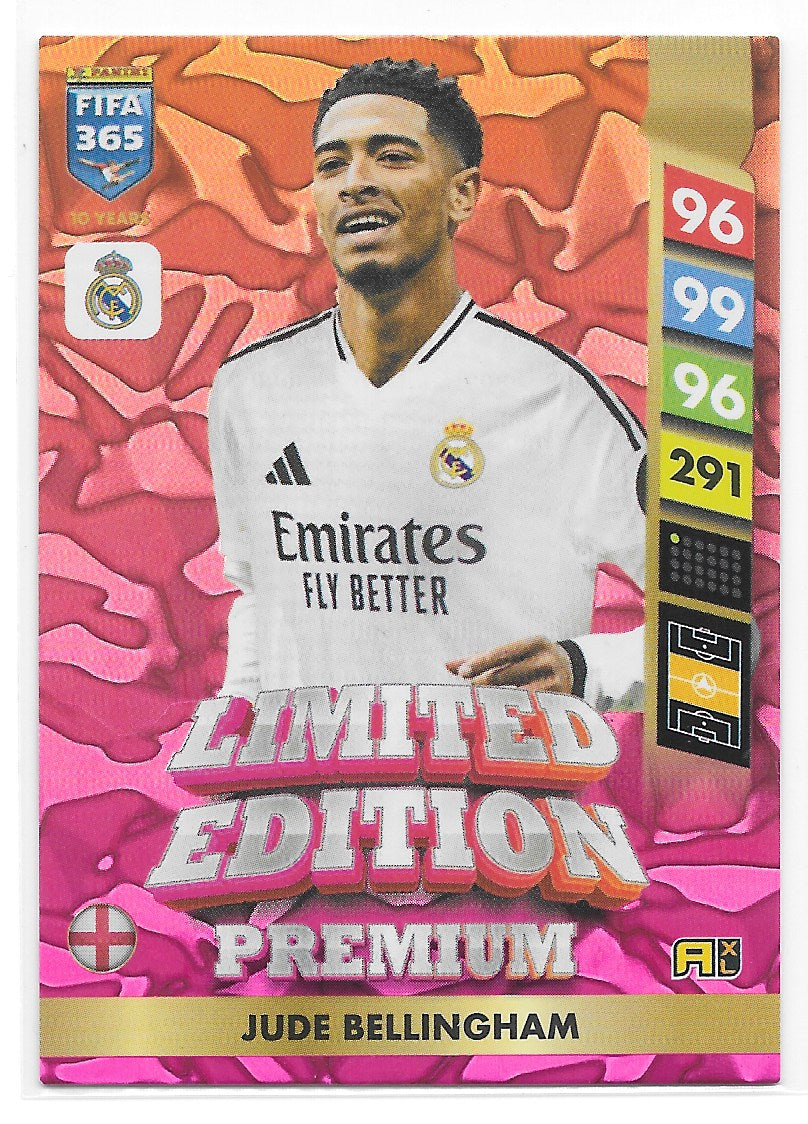 fifa 365 limited edition cards Jude Bellingham (Real Madrid) Limited Edition Premium Panini FIFA 365 Adrenalyn XL 2025