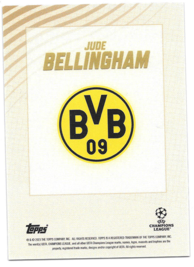 Jude Bellingham (Borussia Dortmund) Elite Topps Gold x Dan Leydon UEFA 22-23