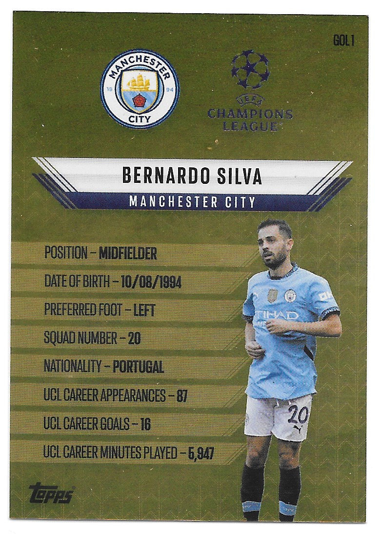 Bernardo Silva (Manchester City) Gold Edge Edition Topps Match Attax Extra 24-25