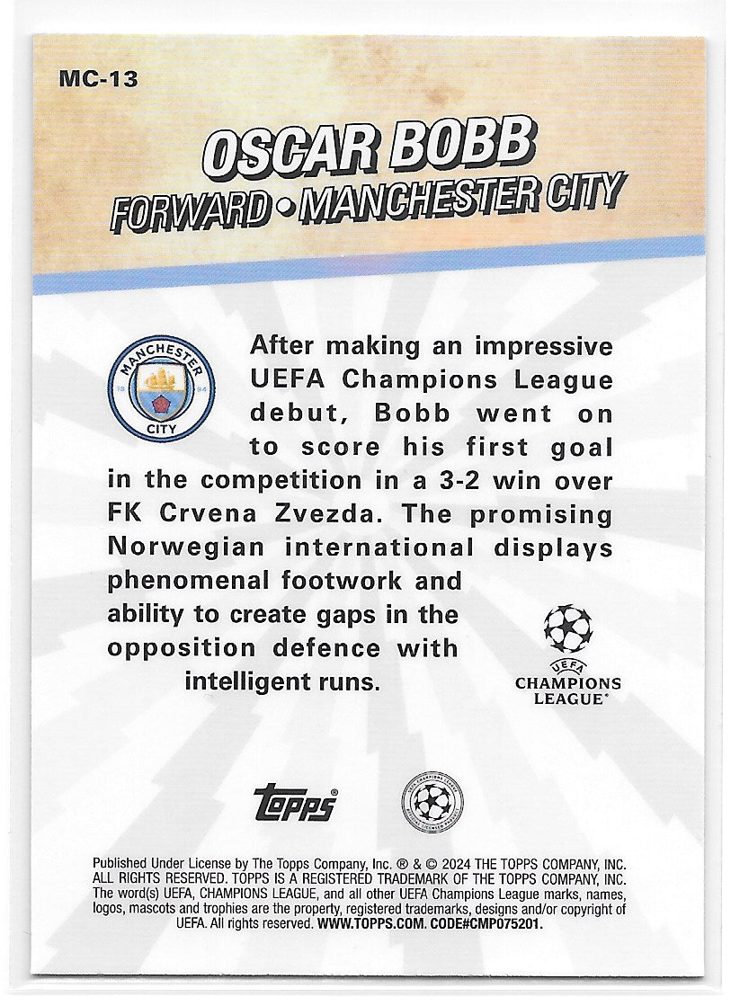 Oscar Bobb (Manchester City) Chosen Ones Topps Merlin UCC 23-24