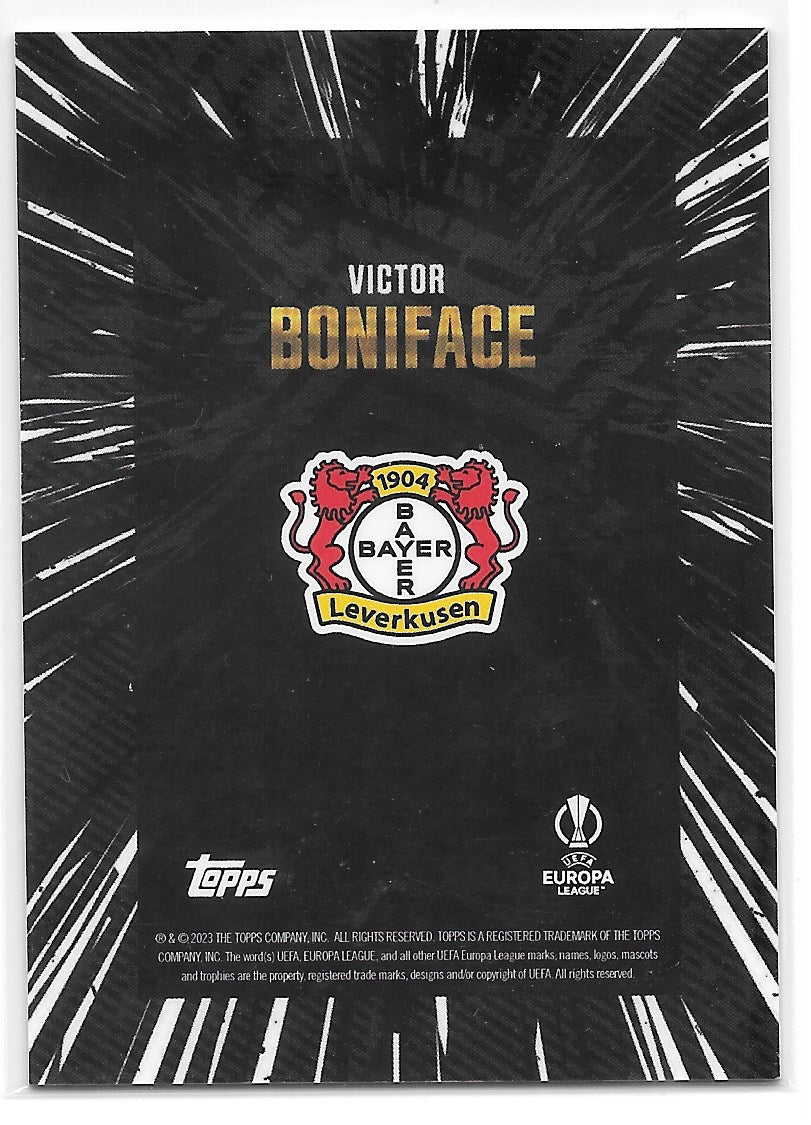 Victor Boniface (Bayer Leverkusen) Black /99 Topps Gold UCC x Whip 23-24