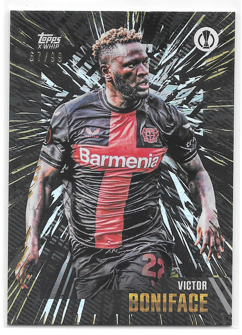 Victor Boniface (Bayer Leverkusen) Black /99 Topps Gold UCC x Whip 23-24