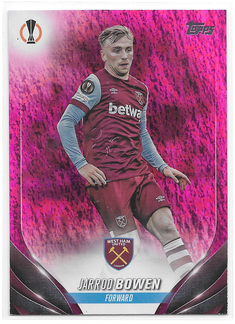 Jarrod Bowen (West Ham United) Pink Sparkle Topps UCC Flagship 23-24