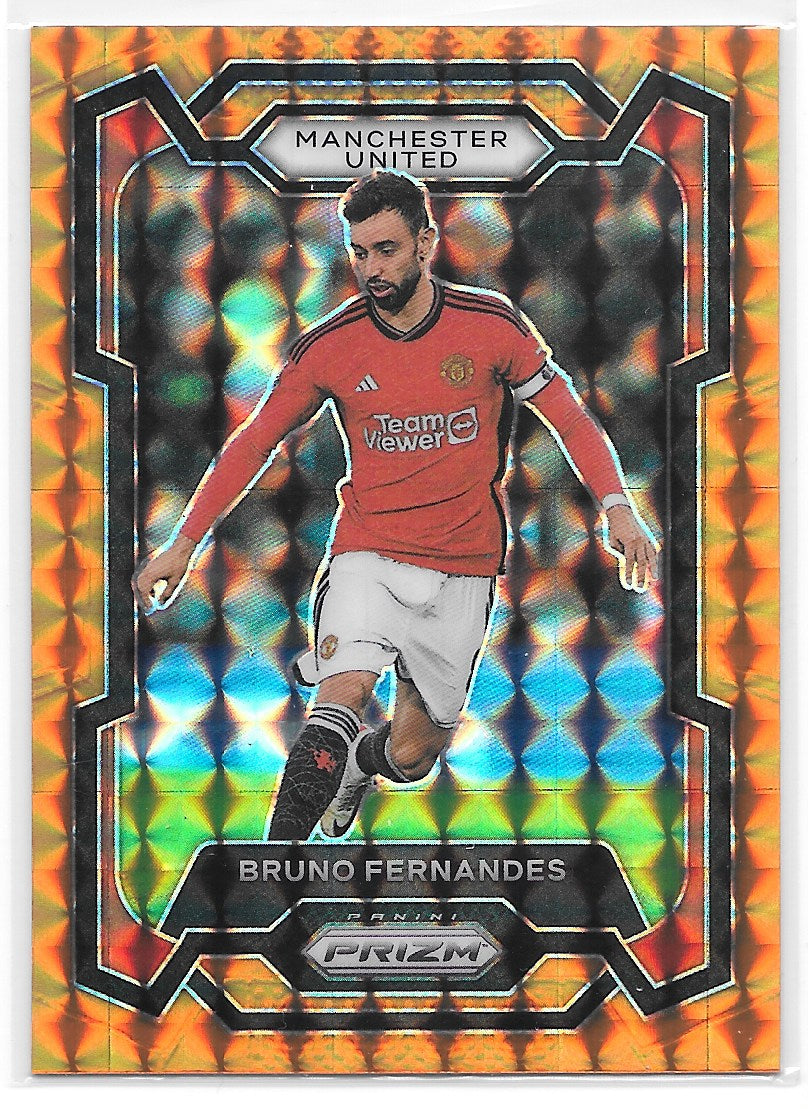 Bruno Fernandes (Manchester United) Orange Mosaic Panini Prizm Premier League 23-24