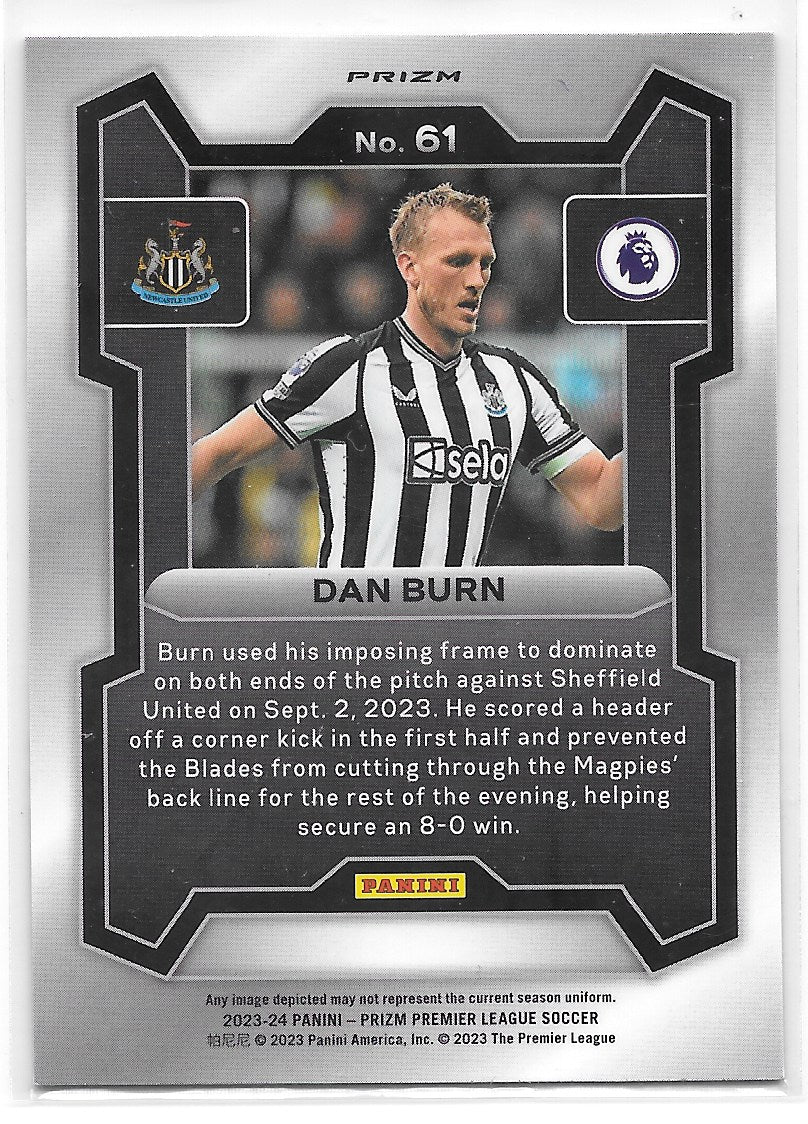 Dan Burn (Newcastle United) Red White & Blue Choice Panini Prizm Premier League 23-24
