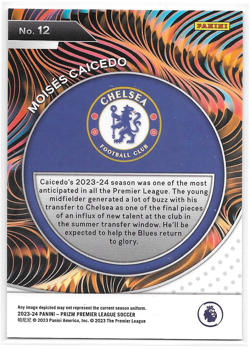 Moises Caicedo (Chelsea FC) Fractal Panini Prizm Premier League 23-24