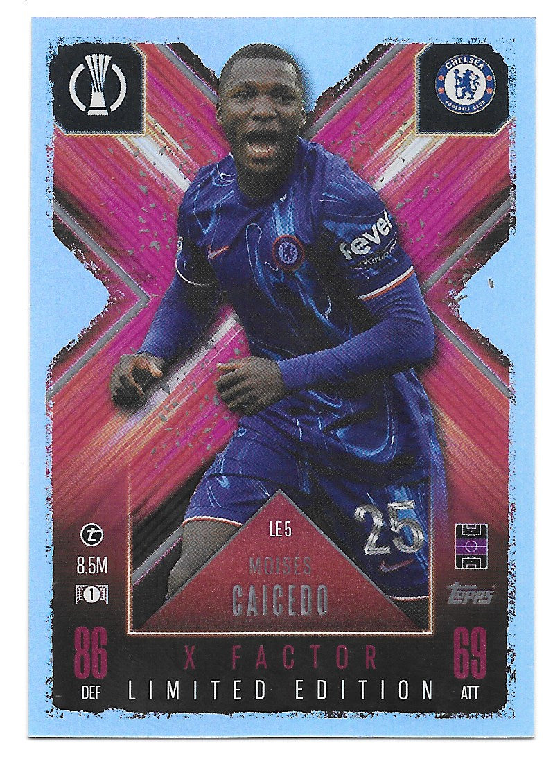 Moises Caicedo (Chelsea) X Factor Limited Edition Topps Match Attax Extra 24-25