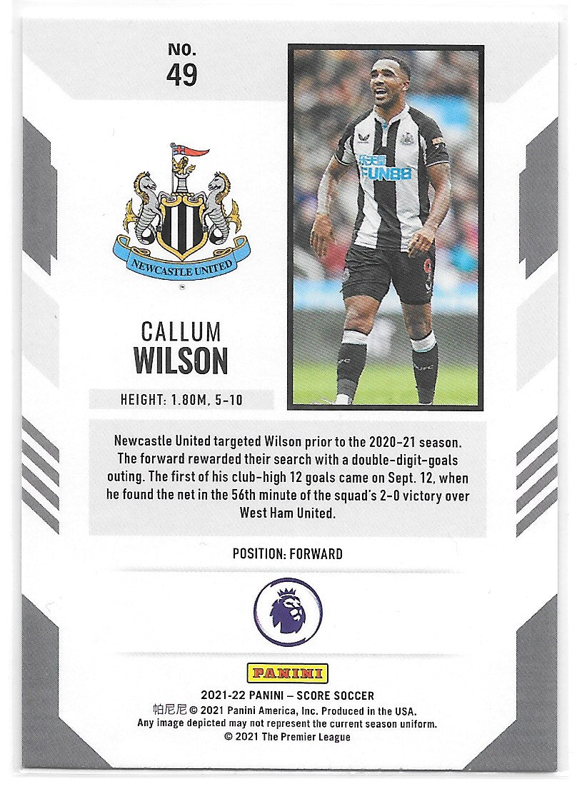 Callum Wilson (Newcastle United) Red Laser Panini Score Premier League 21-22