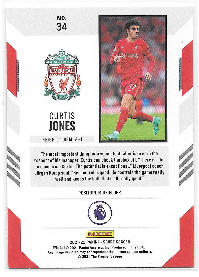 Curtis Jones (Liverpool FC) Red Laser Panini Score Premier League 21-22