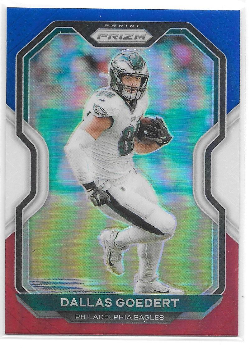 Dallas Goedert (Philadelphia Eagles) Red White & Blue Prizm Panini Prizm Football 2020