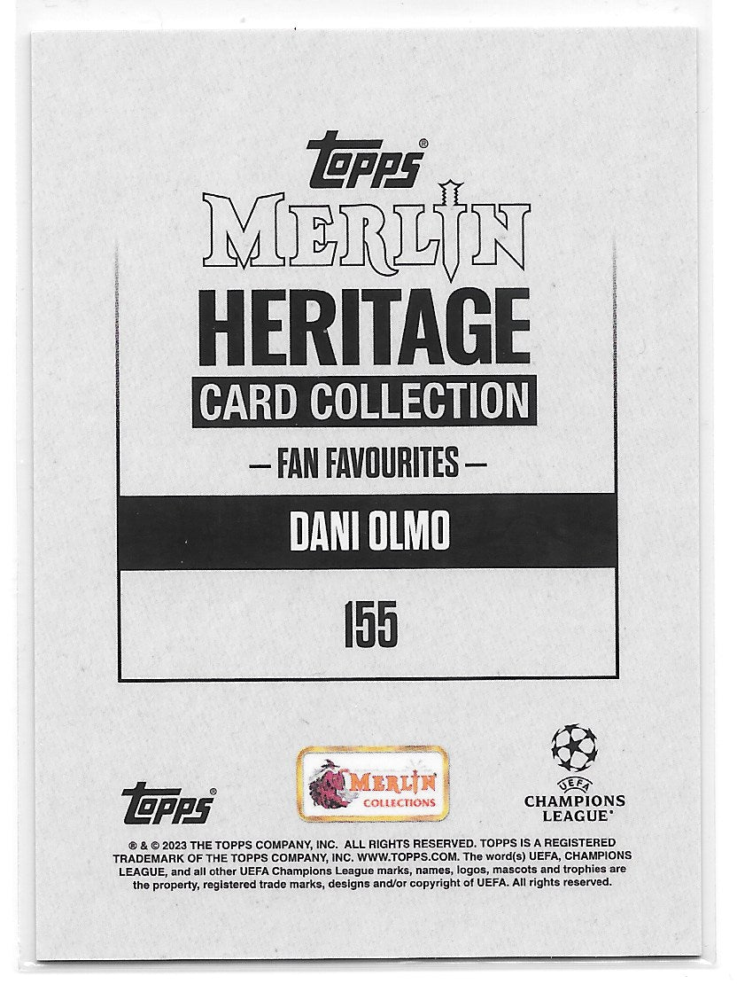 Dani Olmo (RB Leipzig) Fan Favourites /99 Topps Merlin Heritage UCC 23-24