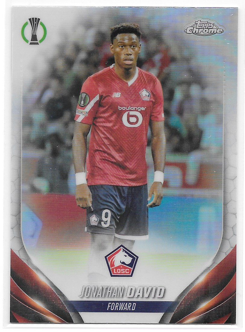 Jonathan David (Lille) Refractor Topps Chrome UEFA Club Competitions 23-24