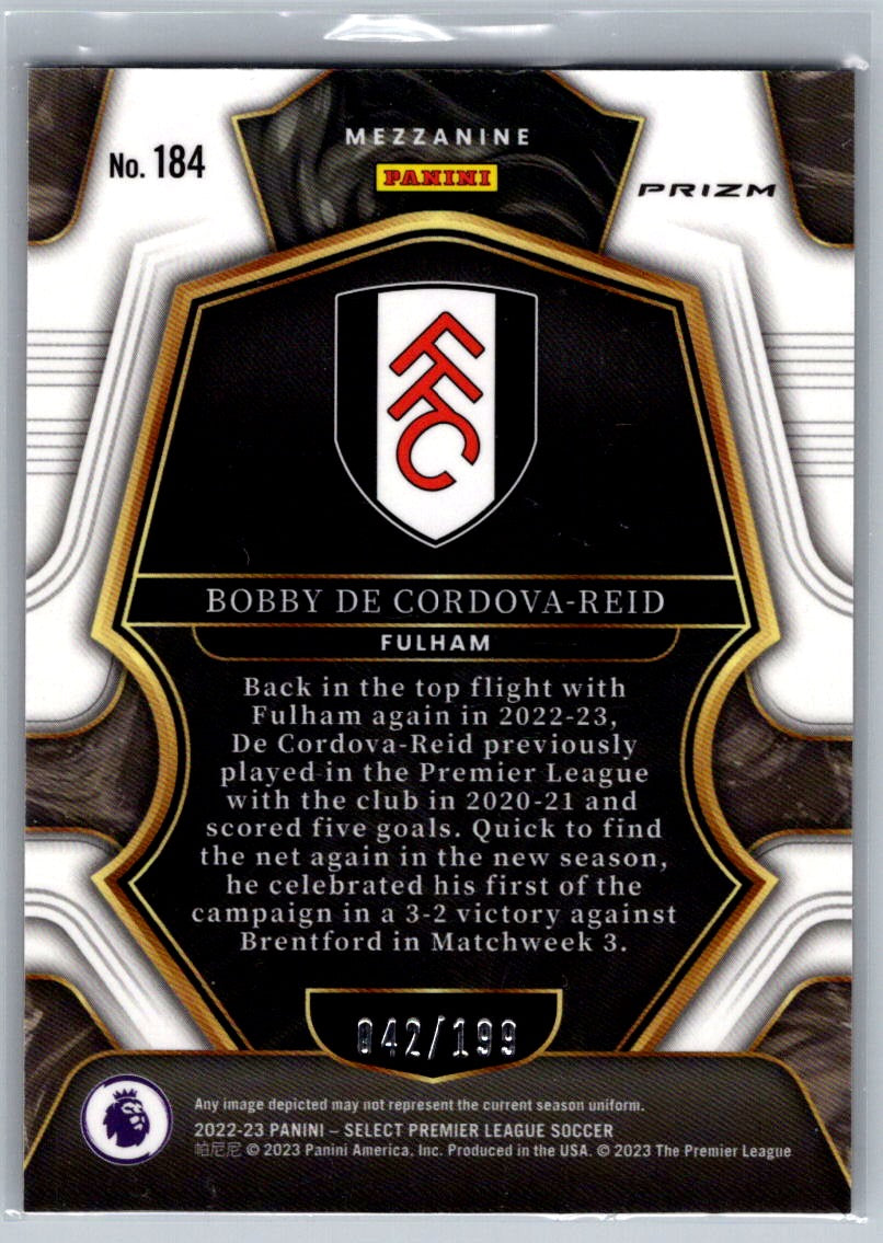 Bobby De Cordova-Reid (Fulham) Mezzanine Camo /199 Panini Select Premier League 22-23