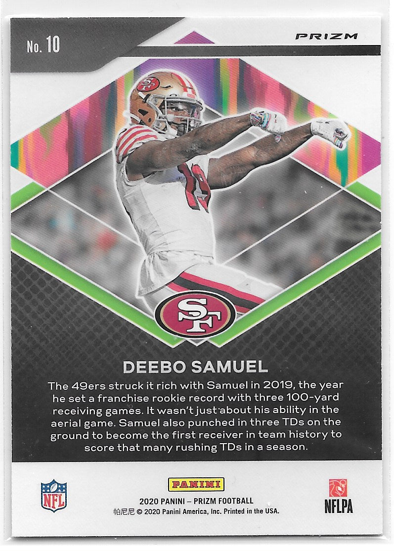 Deebo Samuel (San Francisco 49ers) Hype Green Panini Prizm Football 2020