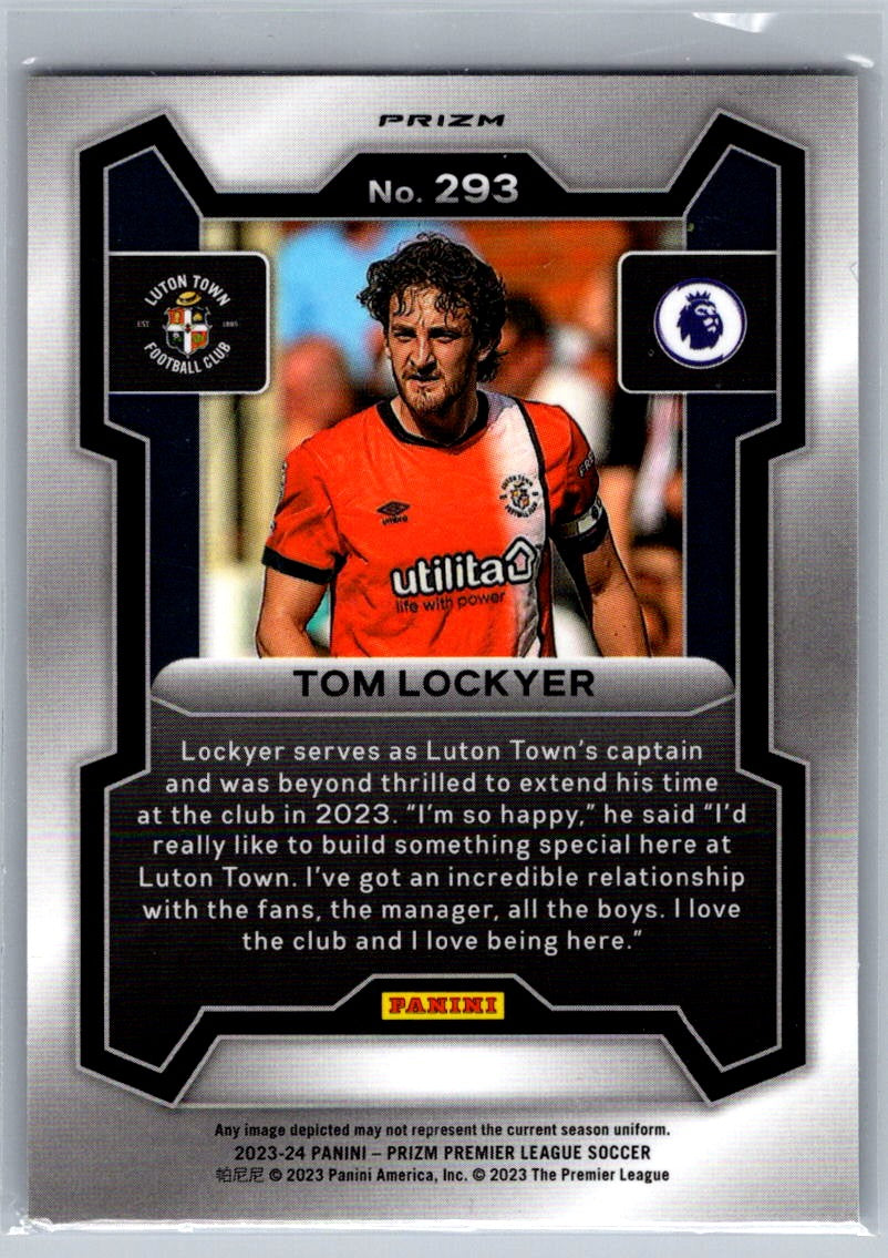 Tom Lockyer (Luton Town) Red White & Blue Choice RC Panini Prizm Premier League 23-24