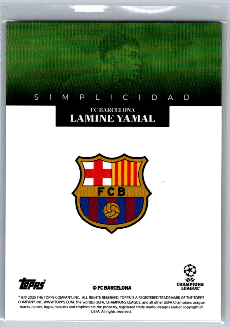 Lamine Yamal (FC Barcelona) Green /99 Topps Simplicidad UCC 24-25