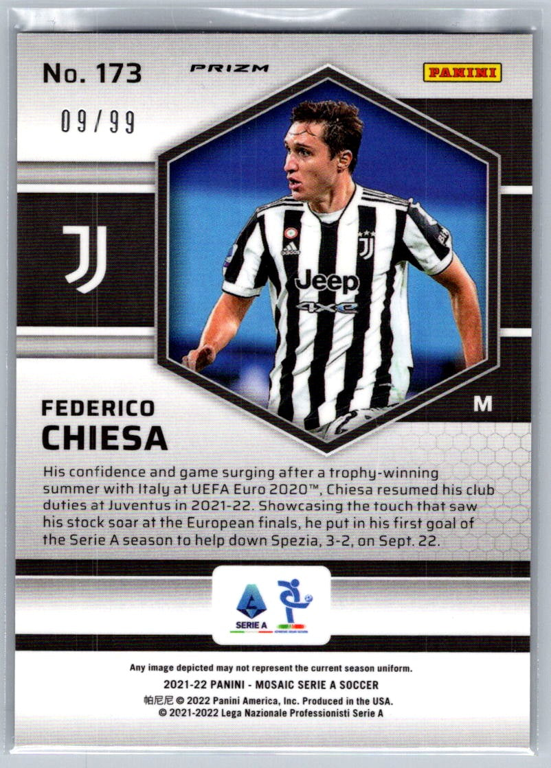 Federico Chiesa (Juventus) Mosaic Blue /99 Panini Mosaic Serie A 21-22
