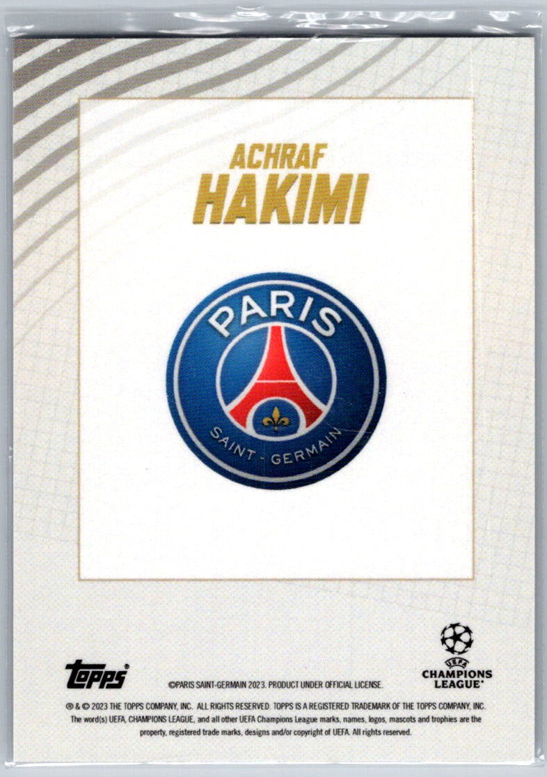 Achraf Hakimi (PSG) Black /99 Topps Gold x Dan Leydon UEFA 22-23