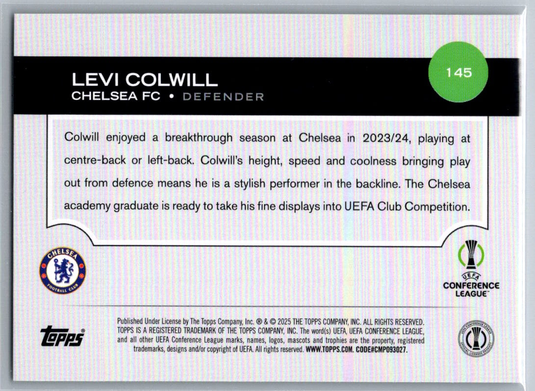 Levi Colwill (Chelsea) Green Flowfractor Topps UCC Flagship 24-25