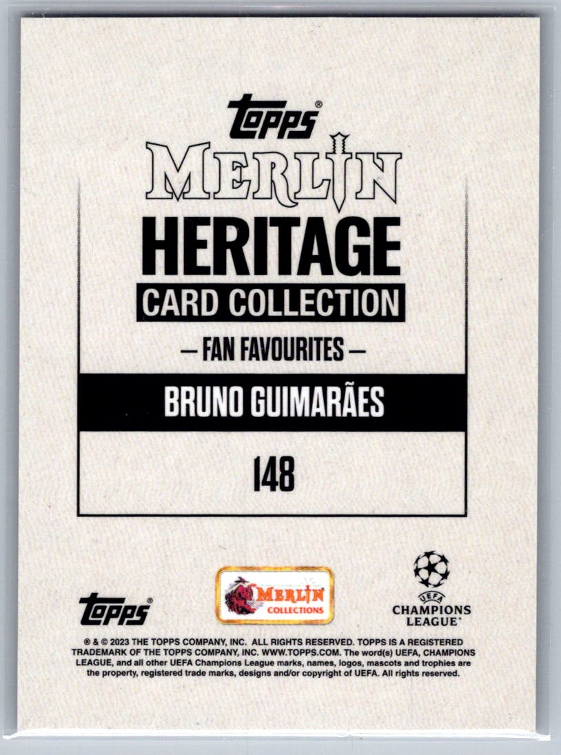 Bruno Guimaraes (Newcastle United) Purple /99 Topps Merlin Heritage UCC 23-24
