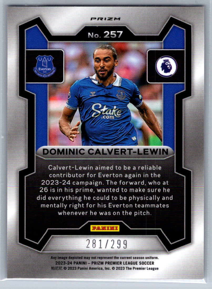 Dominic Calvert-Lewin (Everton) Blue Prizm /299 Panini Prizm Premier League 23-24