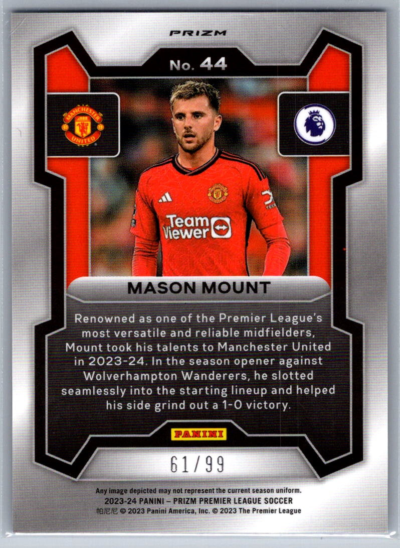 Mason Mount (Manchester United) Breakaway Prizm Blue /99 Panini Prizm Premier League 23-24