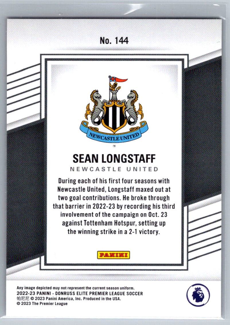 Sean Longstaff (Newcastle United) Pink /25 Panini Donruss Elite Premier League 22-23