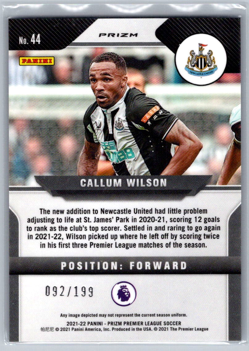 Callum Wilson (Newcastle United) Breakaway Blue /199 Panini Prizm Premier League 21-22