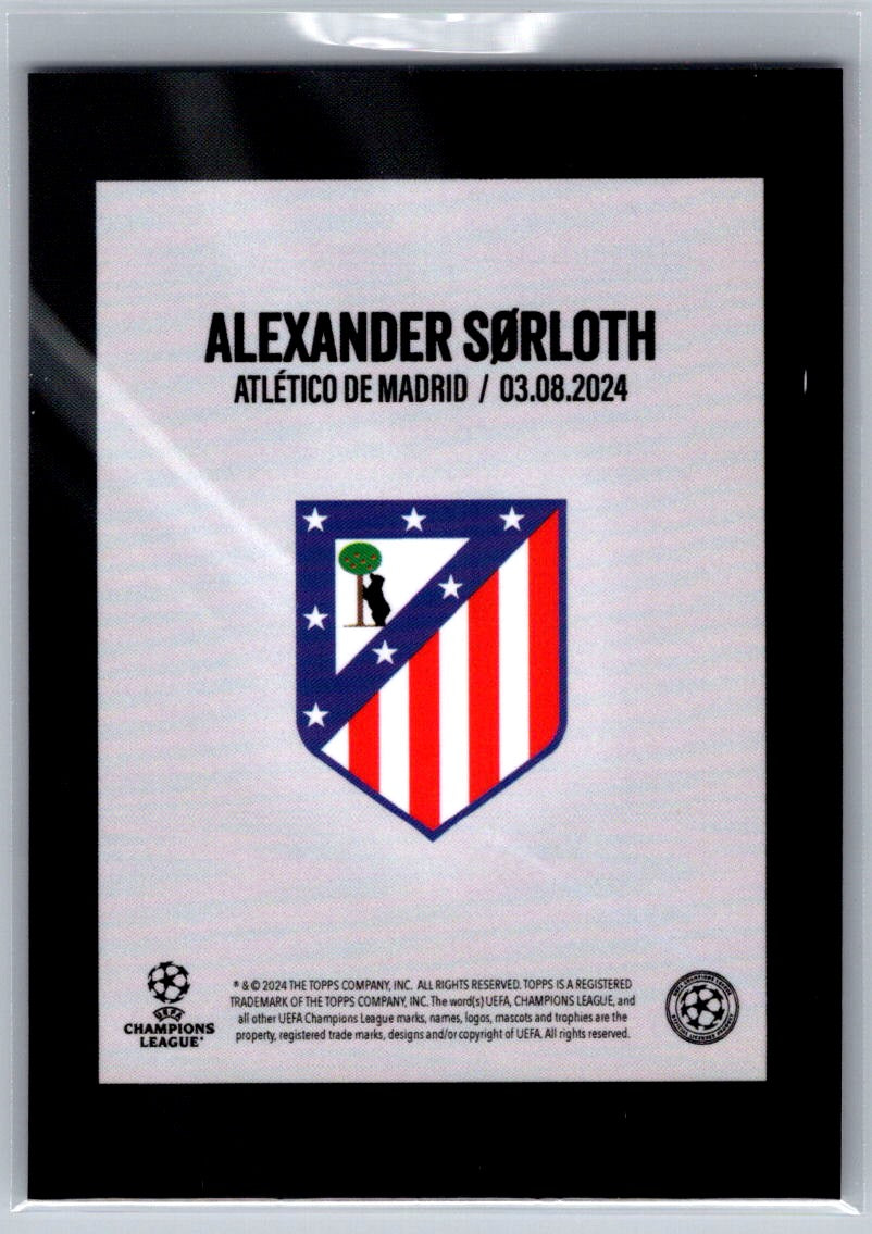 Alexander Sorloth (Atletico Madrid) Pink /75 Topps UCC Summer Signings Here We Go 2024-25