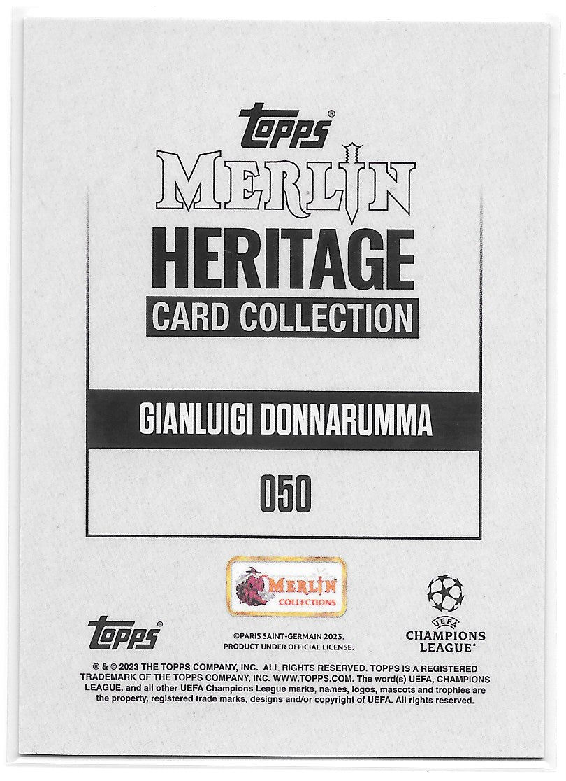 Gianluigi Donnarumma (PSG) Green /49 Topps Merlin Heritage UCC 23-24