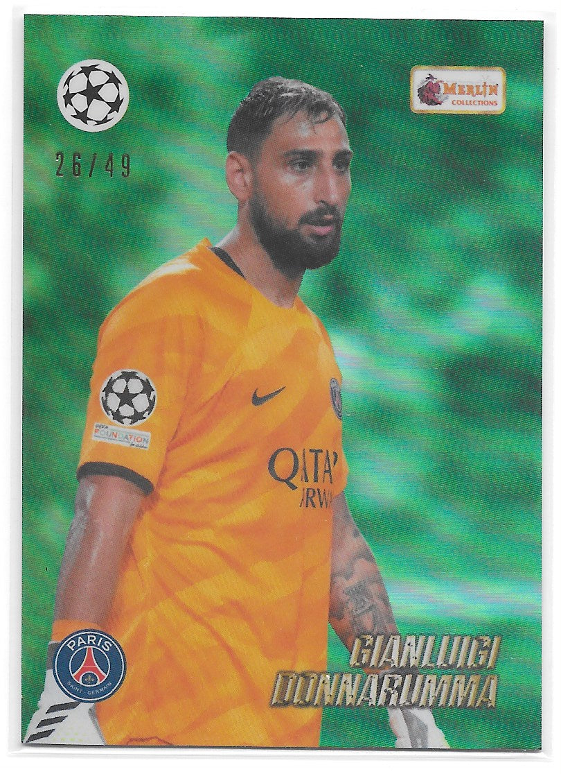 Gianluigi Donnarumma (PSG) Green /49 Topps Merlin Heritage UCC 23-24