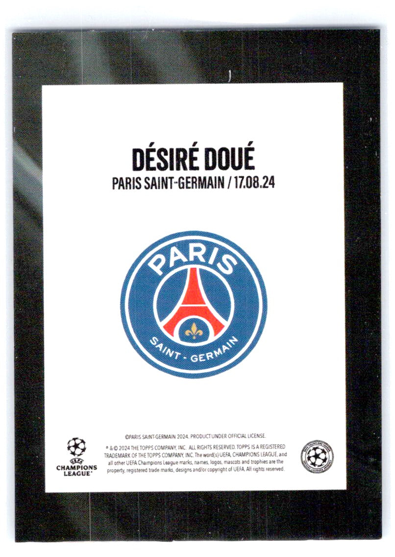 Desire Doue (PSG) Rising Star /49 Topps UCC Summer Signings Here We Go 24-25