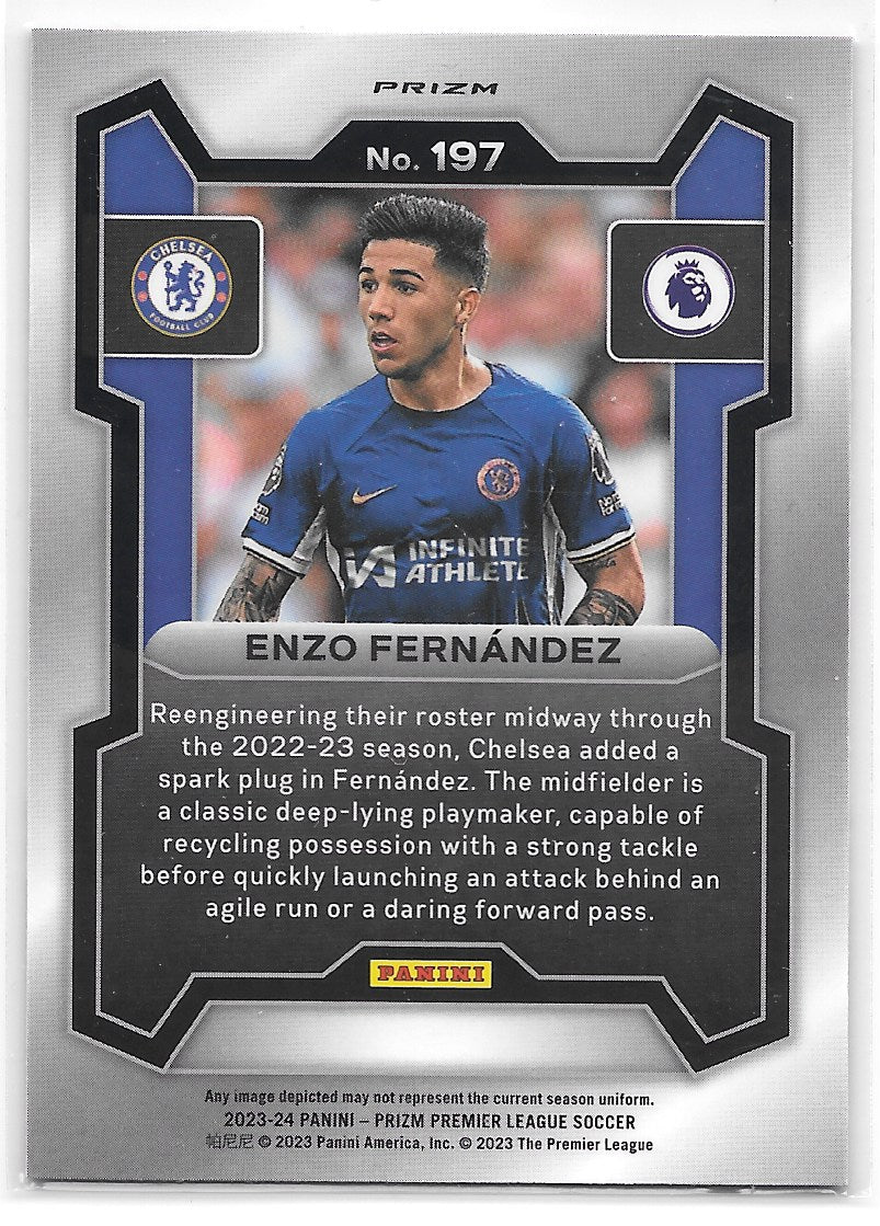 Enzo Fernandez (Chelsea) Red White & Blue Choice Panini Prizm Premier League 23-24