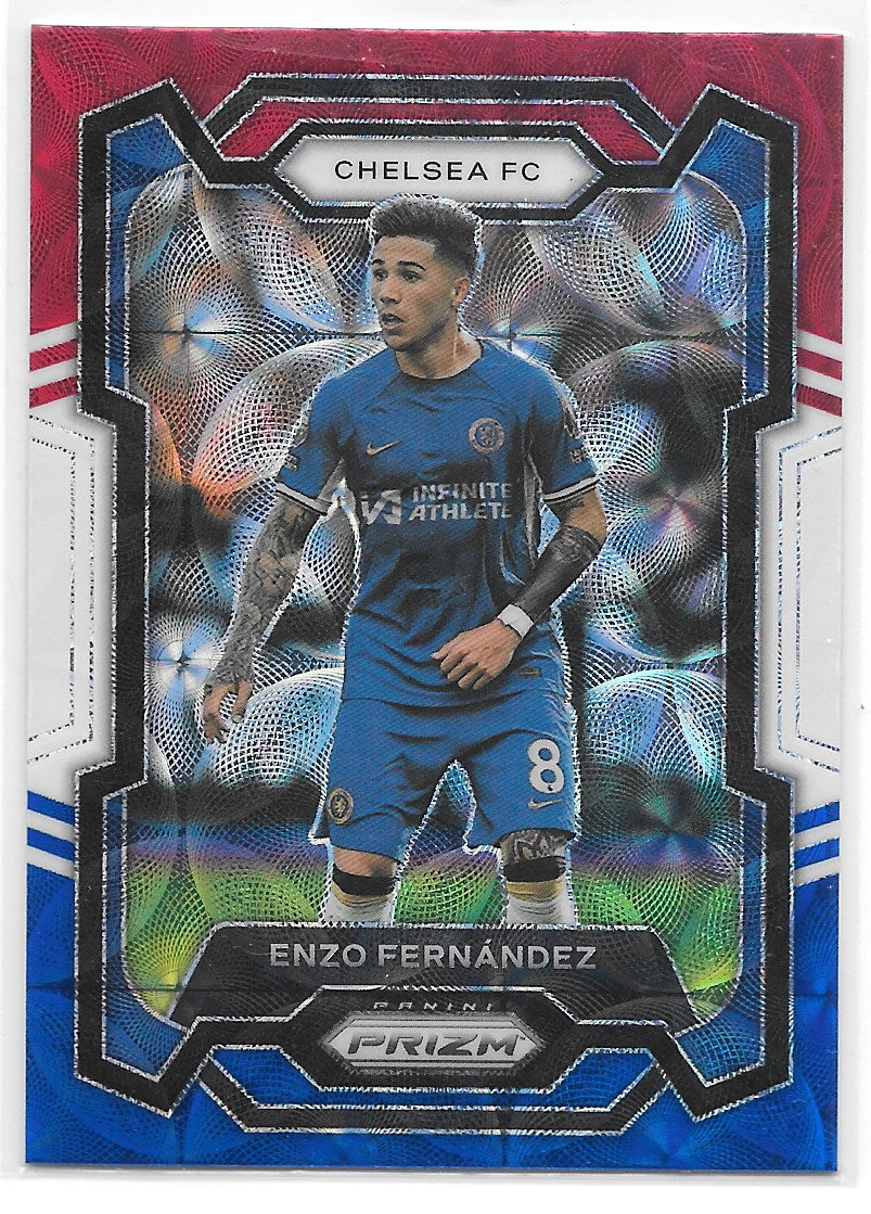 Enzo Fernandez (Chelsea) Red White & Blue Choice Panini Prizm Premier League 23-24