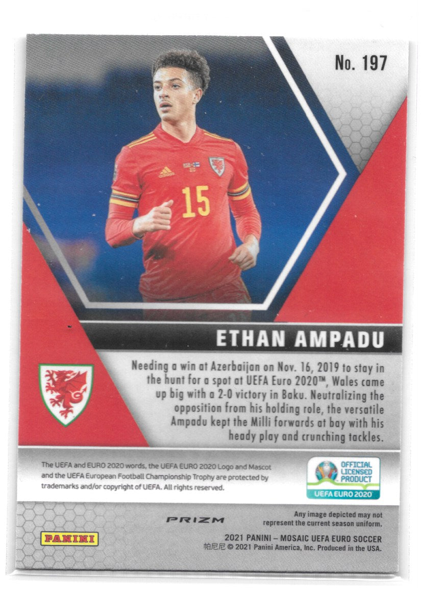Ethan Ampadu (Wales) Camo Pink Panini Mosaic UEFA Euro 2020