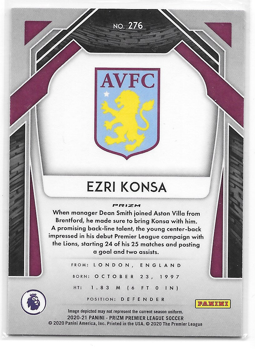 Ezri Konsa (Aston Villa FC) Green Wave Panini Prizm Premier League 20-21