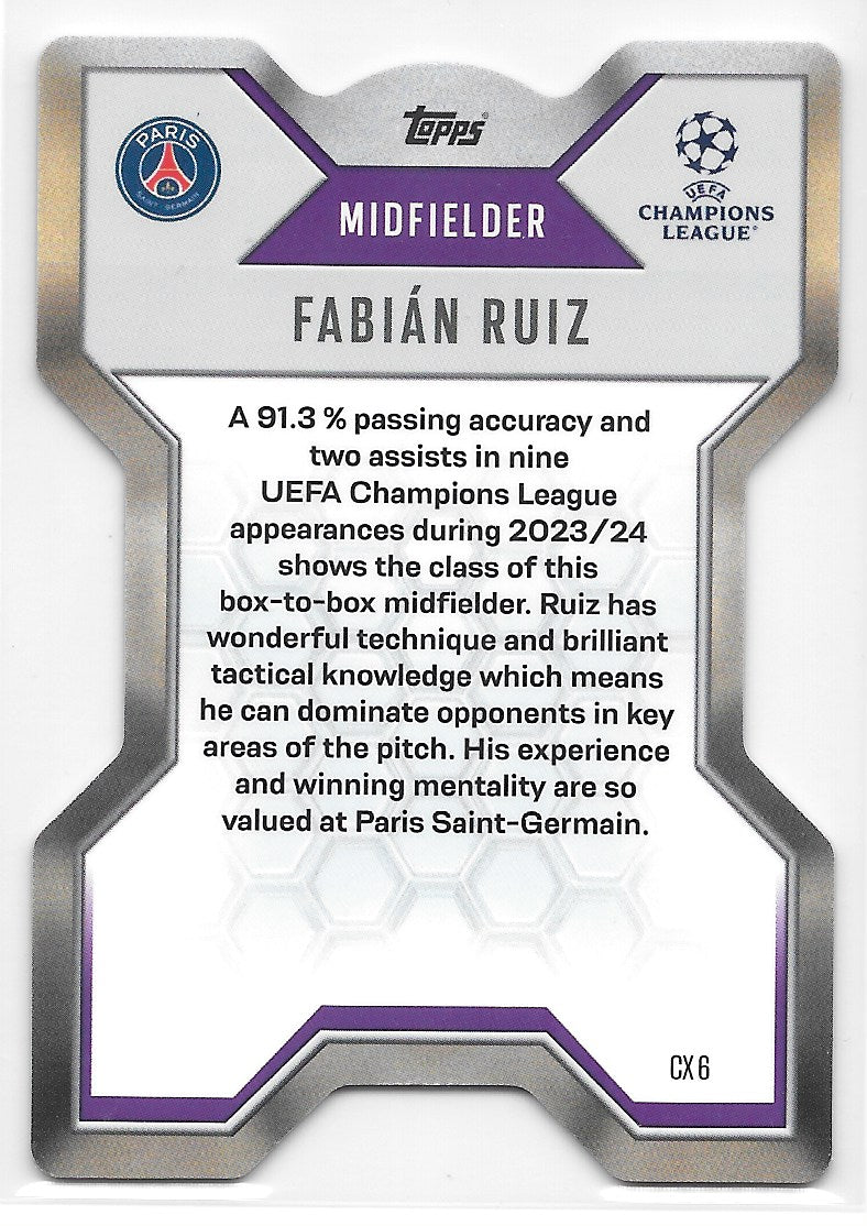 Fabian Ruiz (PSG) Chrome X Shield Topps Match Attax Extra 24-25